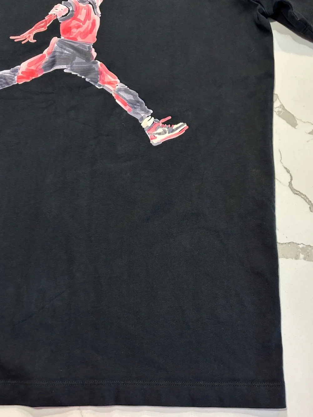 Jordan Soft Black Cotton Basketball Jumpman Graphic Tee T shirt Men’s Large